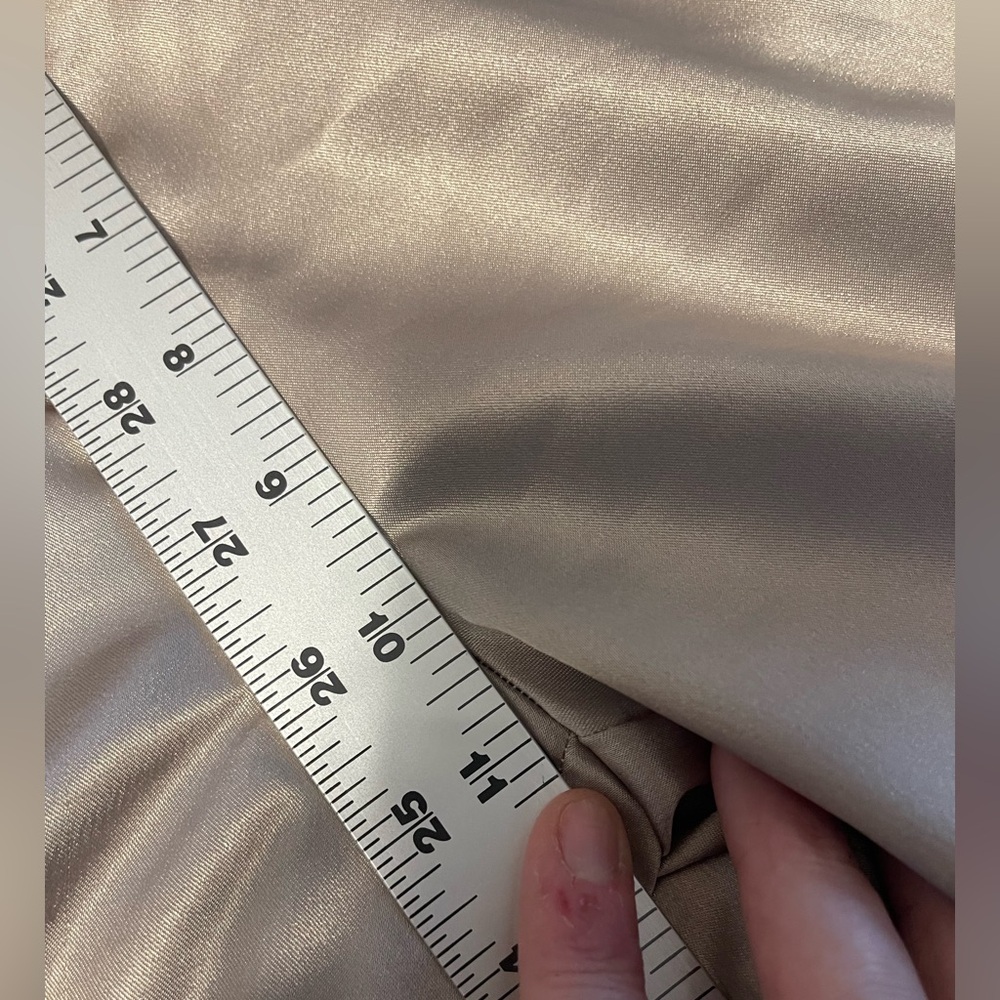 Anthropologie Maeve Satin Joggers w/ Belt Champagne Quiet Luxury Sophisticated - Picture 14 of 16
